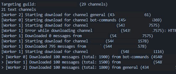 A screenshot of the downloader